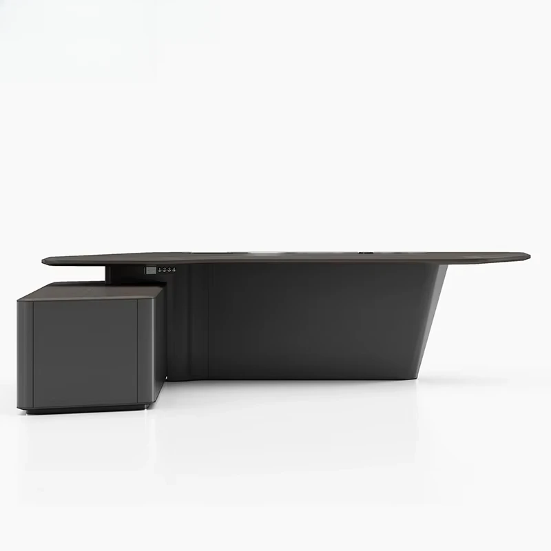 Office Tech Management - Forme de L avec tiroir blanc