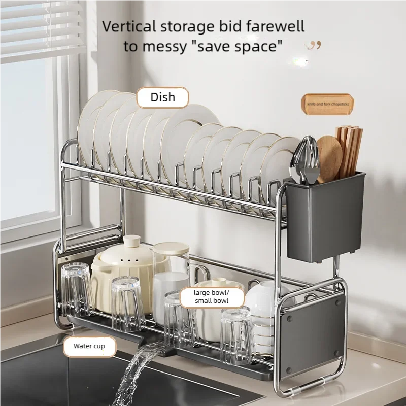 Server Rack Shelf - Égouttoir à vaisselle étroit pour évier,
