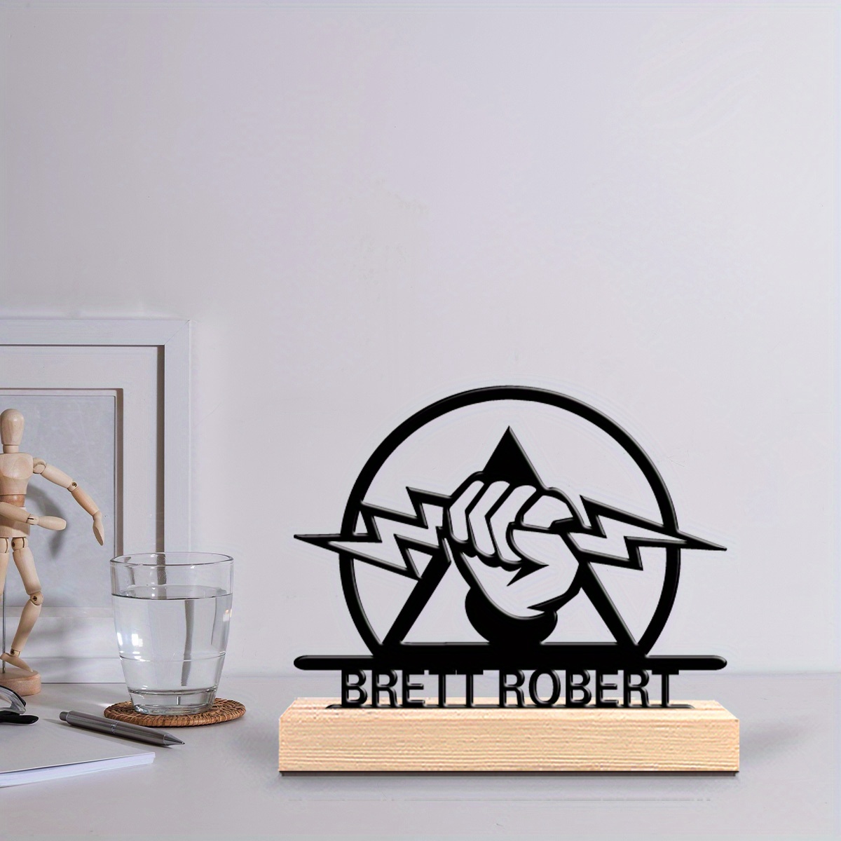 Plaque de bureau en métal grav - Office Tech For Men avis et prix