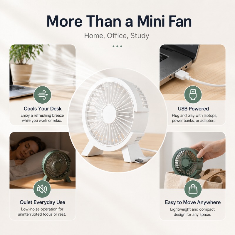 Mini ventilateur de table rech - Home Office Tech Gadgets avis et prix