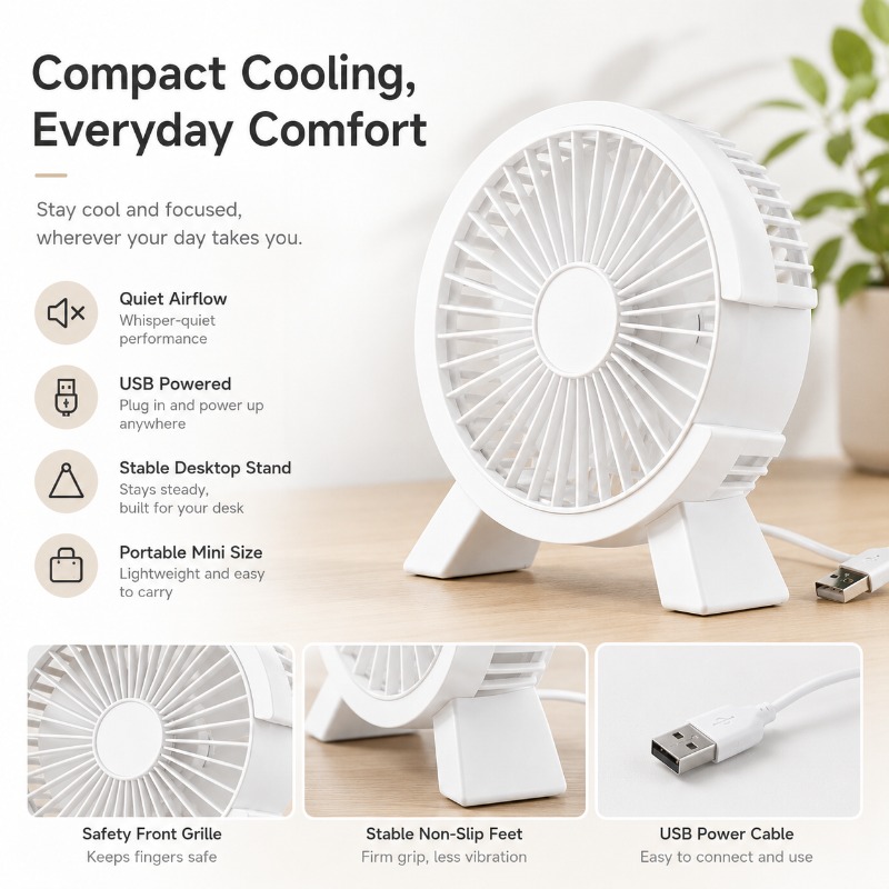 Mini ventilateur de table rech - Home Office Tech Gadgets avis et prix